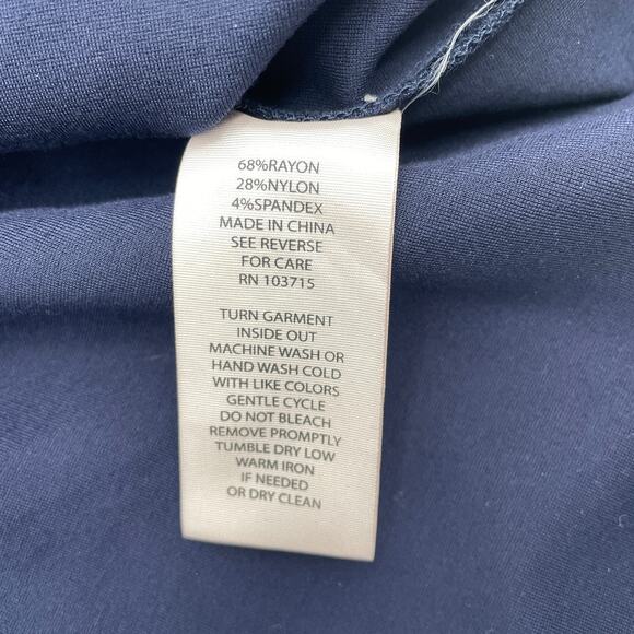 NANETTE LEPORE Womens Blue Bell Sleeve Lace Detail Stretch Dress Size 8 Coquette - Picture 5 of 10